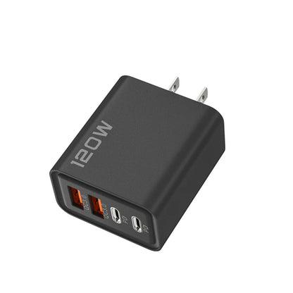 4 Port USB Charger Total 120W Type C Fast Charge Mobile Phone Adapter