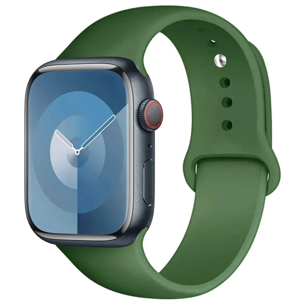 Silikon-Sportarmband Für Apple Watch Armband 49 Mm 44 Mm 45 Mm 40 Mm 41 Mm 42 Mm 38 Mm Armband Iwatch Serie 9 8 7 6 5 4 3SE Ultra 2 Correa