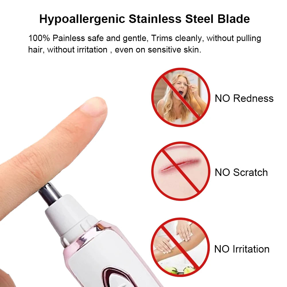 4-in-1 electric women's shaver for body, face and intimate area