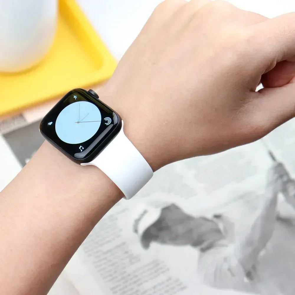 Silikon-Sportarmband Für Apple Watch Armband 49 Mm 44 Mm 45 Mm 40 Mm 41 Mm 42 Mm 38 Mm Armband Iwatch Serie 9 8 7 6 5 4 3SE Ultra 2 Correa