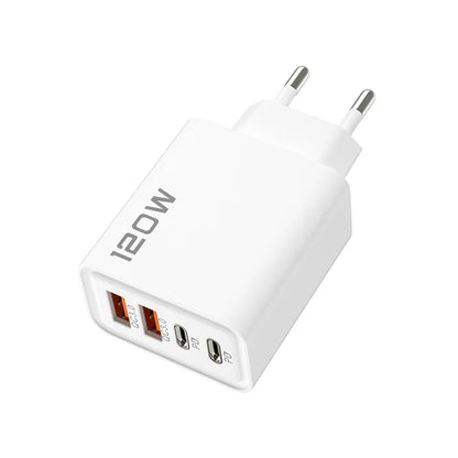 4 Port USB Charger Total 120W Type C Fast Charge Mobile Phone Adapter