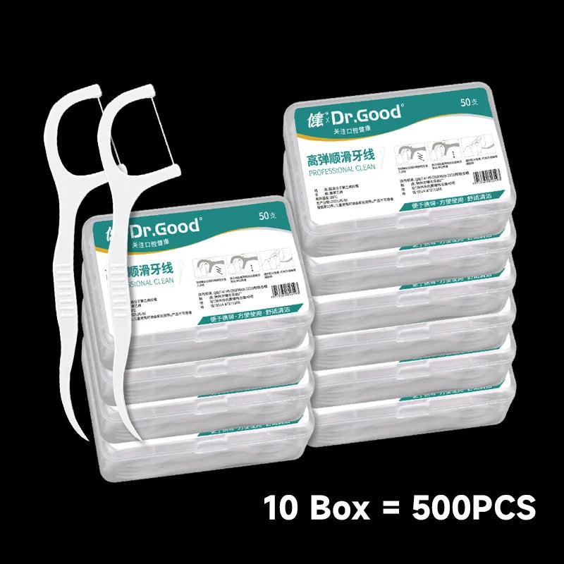 Dental floss sticks in a travel case 