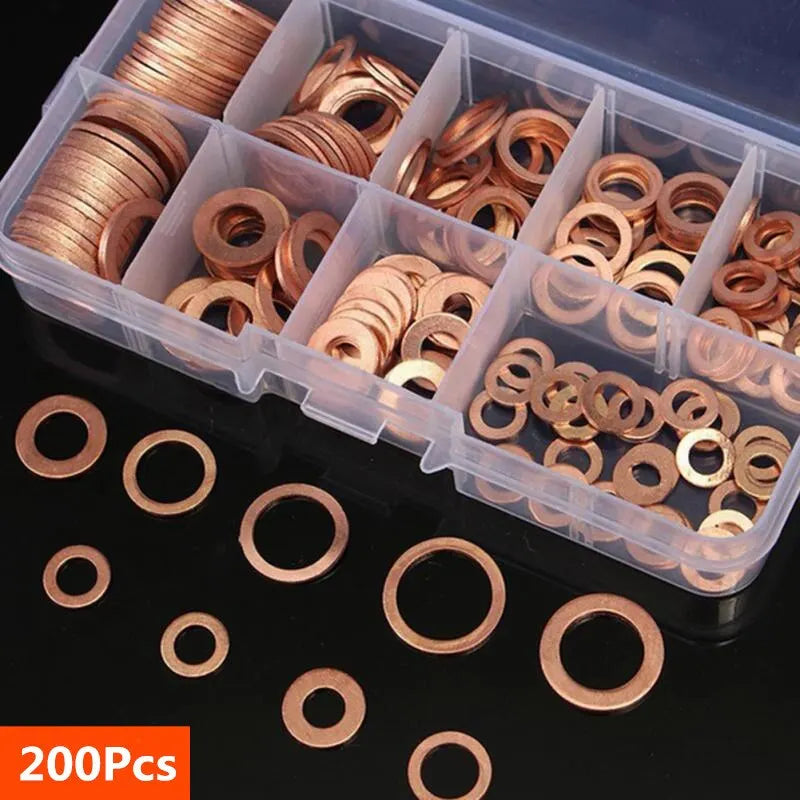 Copper sealing rings kit – 100 / 200 pieces