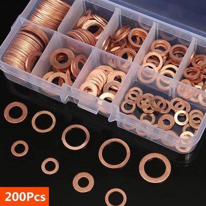 Copper sealing rings kit – 100 / 200 pieces