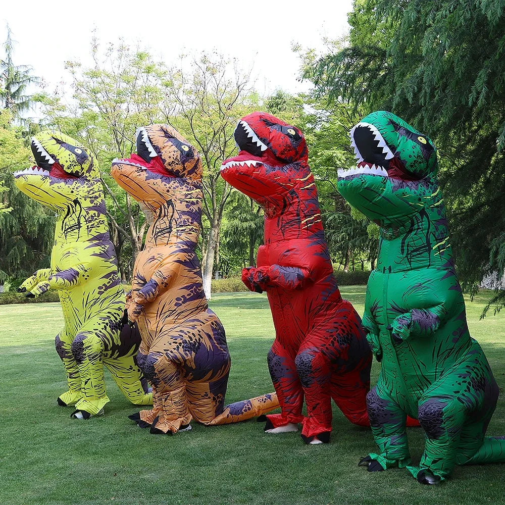 Aufblasbares T Rex Dinosaurier Kostüm für Erwachsene