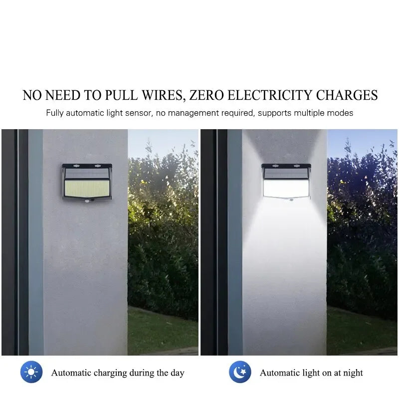 Solar LED outdoor light with motion detector (IP65) 