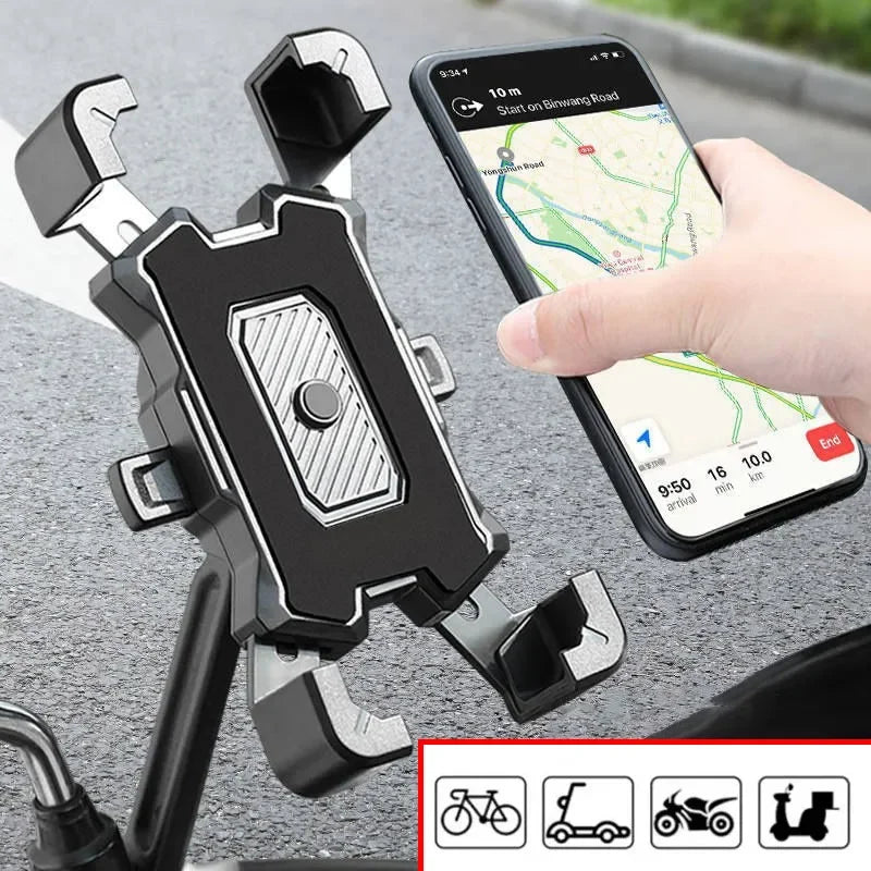 360° Fahrrad Handyhalter – mit Anti-Rutsch & Gravity-Lock