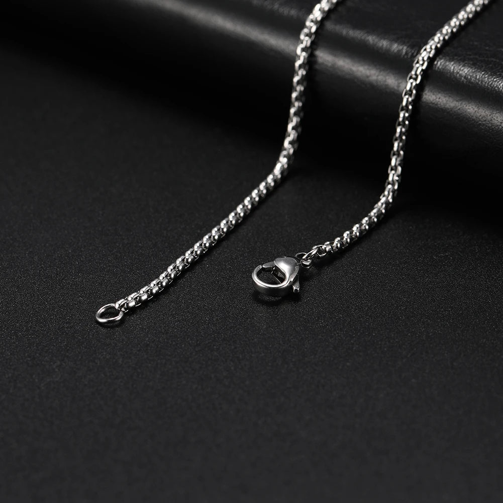 3Mm-10Mm Cuban Chain Stainless Steel Necklaces for Men Male Chains Figaro Box Chain Choker Punk Jewelry 45Cm 50Cm 60Cm