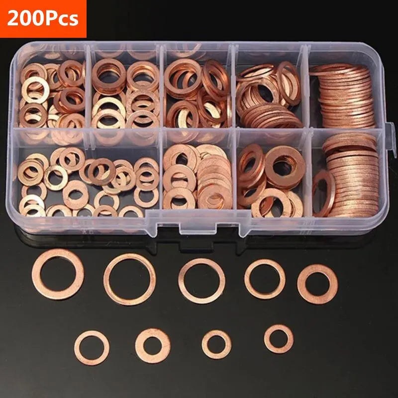 Copper sealing rings kit – 100 / 200 pieces