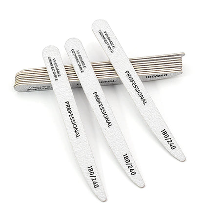 10er Set Gebogene Profi Nagelfeilen aus Holz