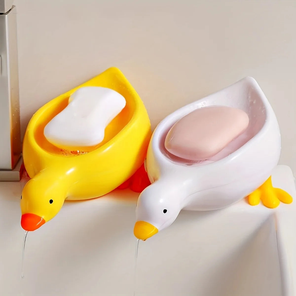 Enten Seifenschale mit Selbstablauf und Ablage