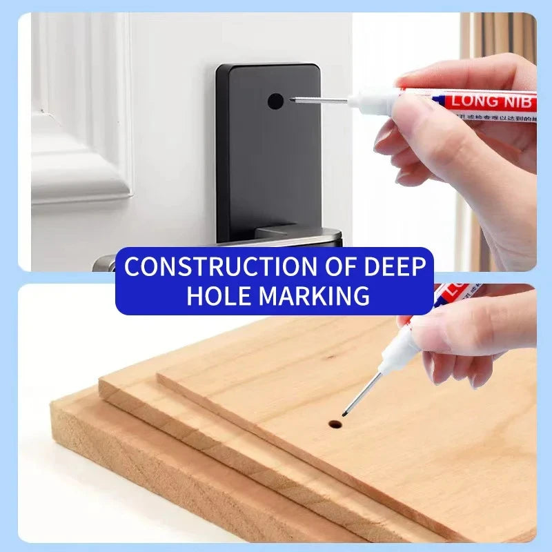Deep Hole Marker 20mm Long Tip – For metal, wood and tight spaces 