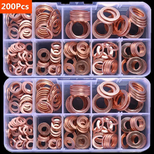 Copper sealing rings kit – 100 / 200 pieces
