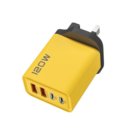4 Port USB Charger Total 120W Type C Fast Charge Mobile Phone Adapter