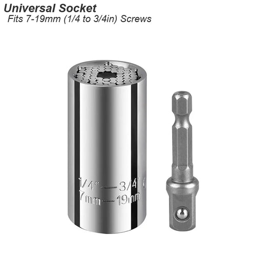 Multifunktions Steckschlüssel 7 bis 19 mm mit Bohrer Adapter