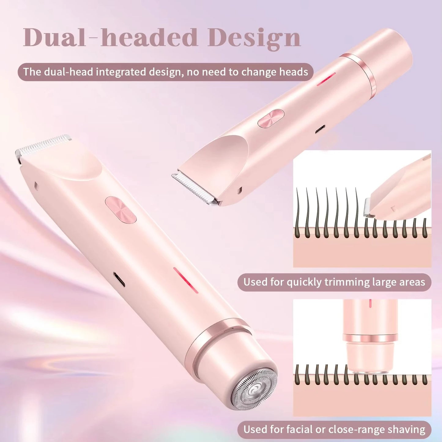 Waterproof Rechargeable Mini Women's Shaver Bikini Trimmer 