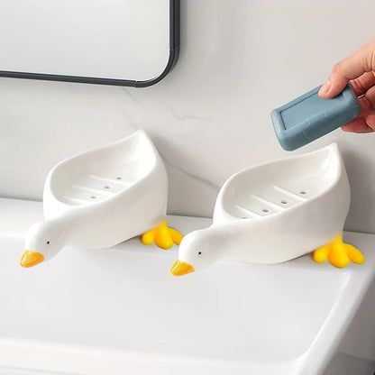 Enten Seifenschale mit Selbstablauf und Ablage