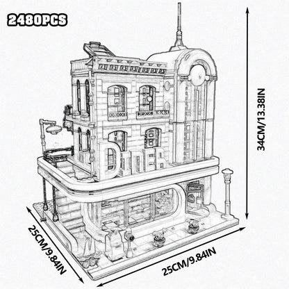 Build Your Dream City with the Street View City Building Blocks – Creative MOC Kits for Bank, Café Corner, Downtown Diner, and More!