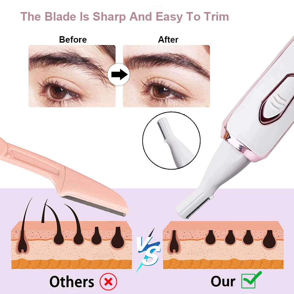 4-in-1 electric women's shaver for body, face and intimate area