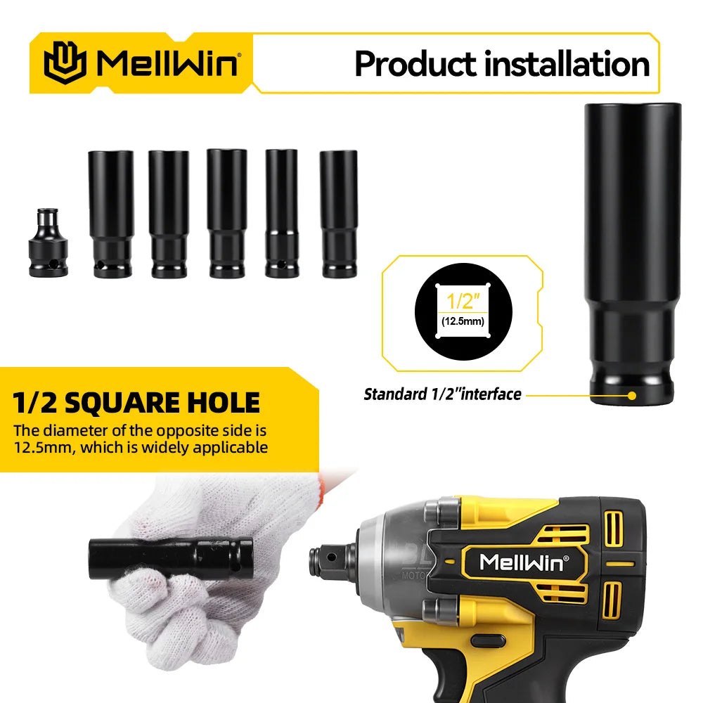 MELLWIN 520 N·m Brushless 3-in-1 Akku-Schlagschrauber