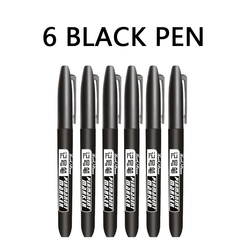 Permanent Marker Set Wasserdicht – 6 Stück