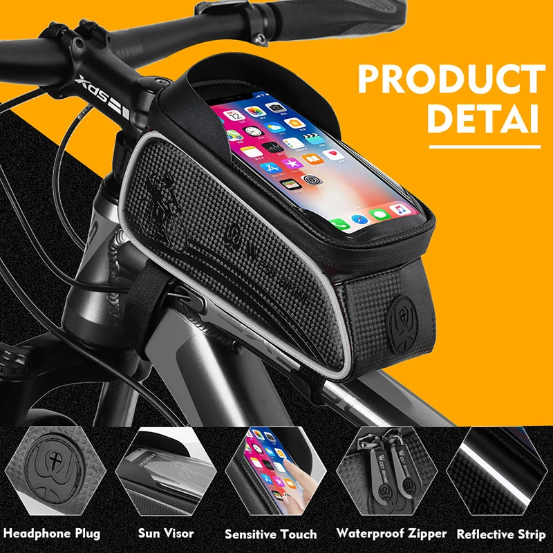 Wasserdichte Fahrradtasche – mit Touchscreen Handyfach