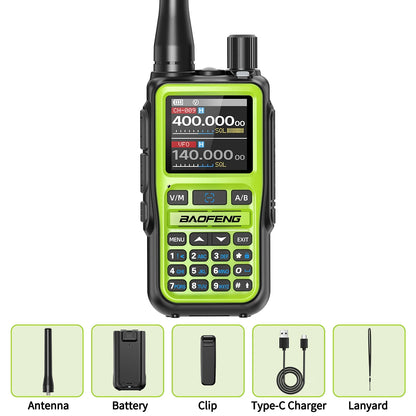 UV-5R Mini Walkie Talkie Multi Band Bluetooth Programming Wireless Copy Frequency 999CH AM FM Long Range Two Way Radio