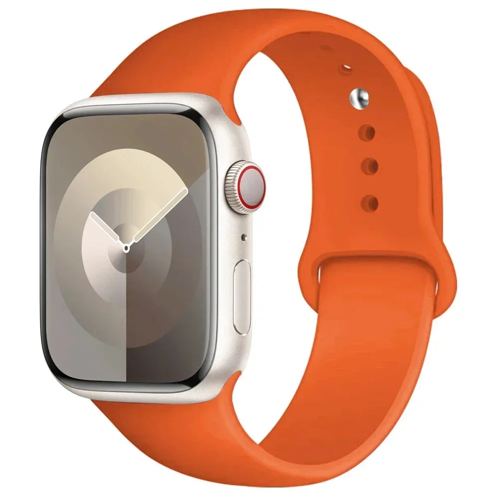 Silikon-Sportarmband Für Apple Watch Armband 49 Mm 44 Mm 45 Mm 40 Mm 41 Mm 42 Mm 38 Mm Armband Iwatch Serie 9 8 7 6 5 4 3SE Ultra 2 Correa