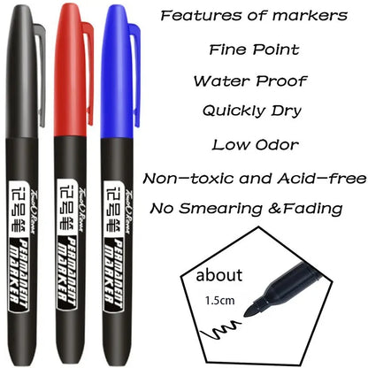 Permanent Marker Set – 6 Stück