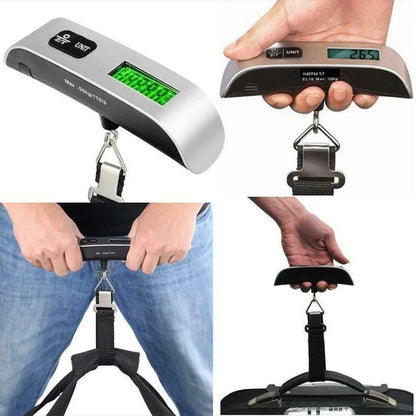 110Lb/50Kg Portable Scale Digital LCD Display Electronic Luggage Hanging Suitcase Travel Weighs Baggage Bag Weight Balance Tools