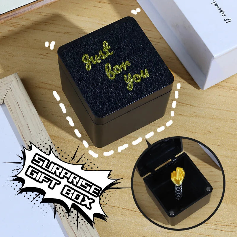 Lustiges Frank Geschenk Mittelfinger in Geschenkbox