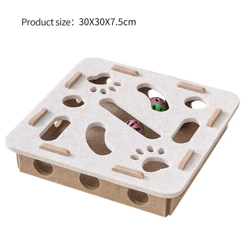 Katzenspielzeug aus Filz mit Puzzle Box