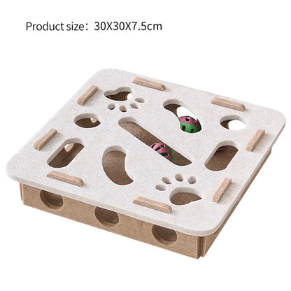 Katzenspielzeug aus Filz mit Puzzle Box