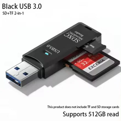 Multifunctional 2-in-1 card reader USB 3.0/2.0 