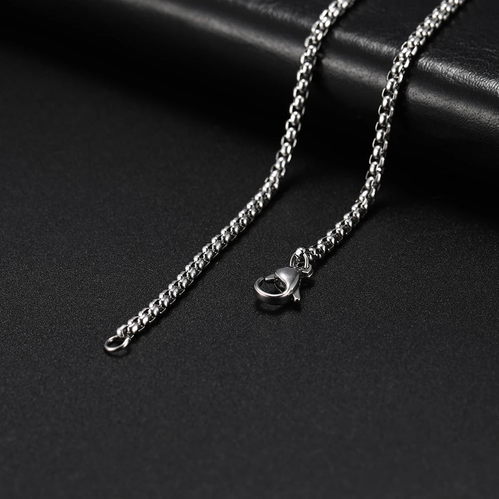 3Mm-10Mm Cuban Chain Stainless Steel Necklaces for Men Male Chains Figaro Box Chain Choker Punk Jewelry 45Cm 50Cm 60Cm