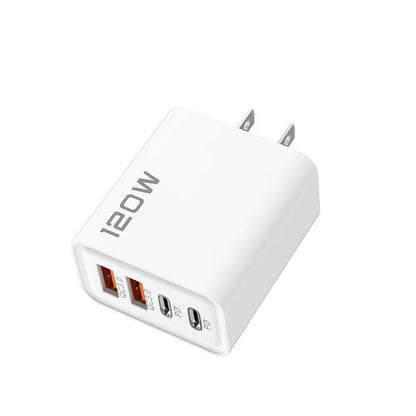 4 Port USB Charger Total 120W Type C Fast Charge Mobile Phone Adapter