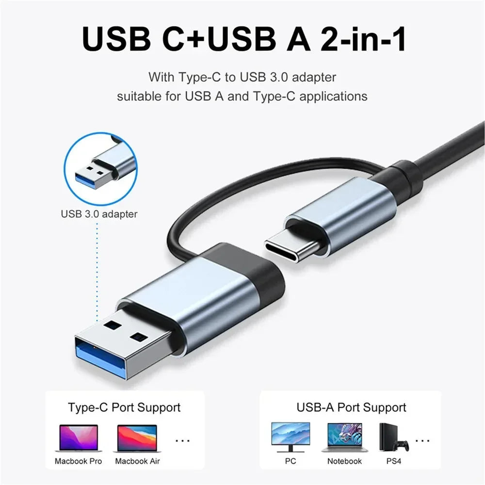 8 in 1 USB-C Hub Docking Station