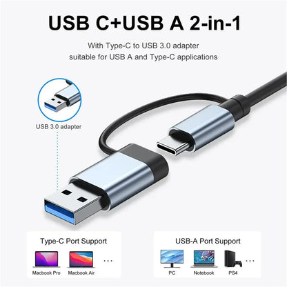 8 in 1 USB-C Hub Docking Station