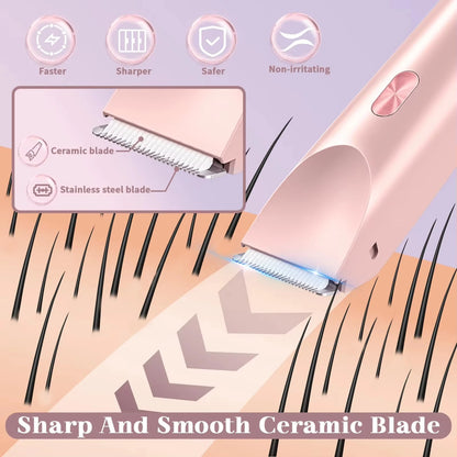 Waterproof Rechargeable Mini Women's Shaver Bikini Trimmer 