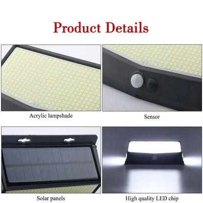Solar LED outdoor light with motion detector (IP65) 