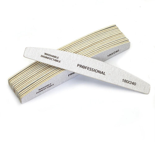 10er Set Gebogene Profi Nagelfeilen aus Holz
