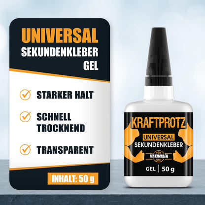 Sekundenkleber Extra Stark Gel 50 G – XXL Superkleber Für Holz, Metall, Kunststoff, Glas