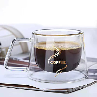 Transparentes hitzebeständiges Kaffeeglas aus Borosilikatglas – 200 ml