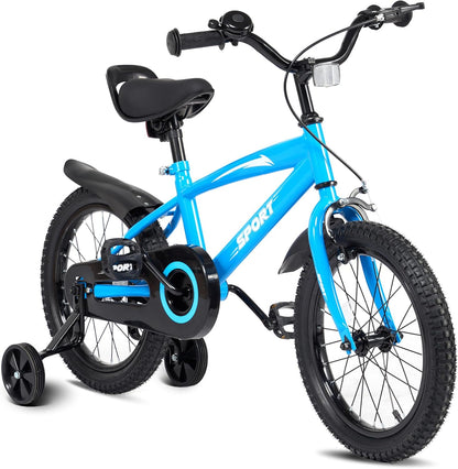 Kinderfahrrad 14 Zoll, Fahrrad Für Jungen Und Mädchen Mit Stützrädern