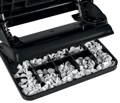 VON Leitz Locher, Für 20 Blatt, Anschlagschiene Mit Formatangaben, Kompakte Größe Ideal Für Zu Hause, Im Büro Oder in Der Schule, Metall Und Kunststoff, Schwarz, 50200095
