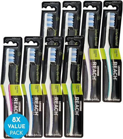 Essential Care Interdentalzahnbürste – 8Er Pack | Mittelharte Zahnbürsten Mit Vollkopf, Ergonomischer Griff, Für Die Tägliche Zahnschmelzpflege