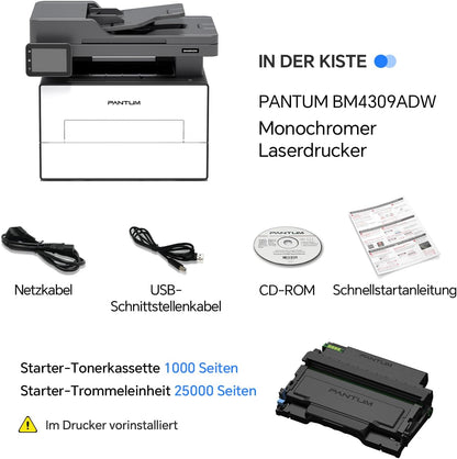 PANTUM BM4309ADW Multifunktionsdrucker Laserdrucker Schwarz Weiss