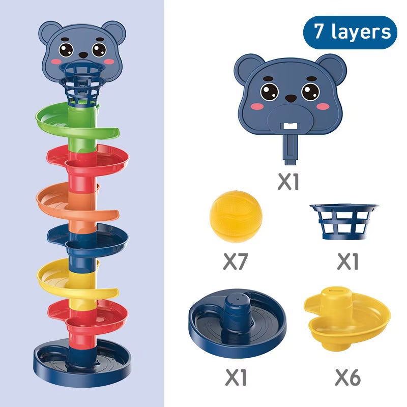 Montessori Spielzeug Baby 0 12 24 36 Monate Track Rolling Ball Push Pop Schiebe Ball Frühen Bildung Spielzeug Für Kinder Kinder Sensorischen