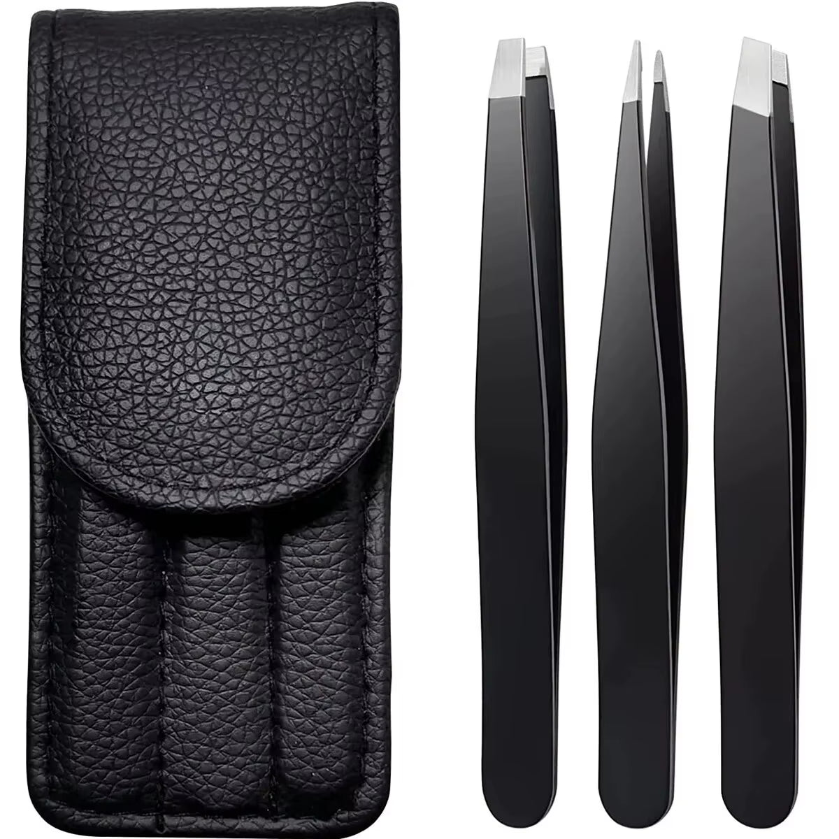 Pinzetten Set 3–4 teilig – Premium Edelstahl Augenbrauen-Pinzetten mit Präzisions-Spitze für Gesichts- und Körperhaarentfernung