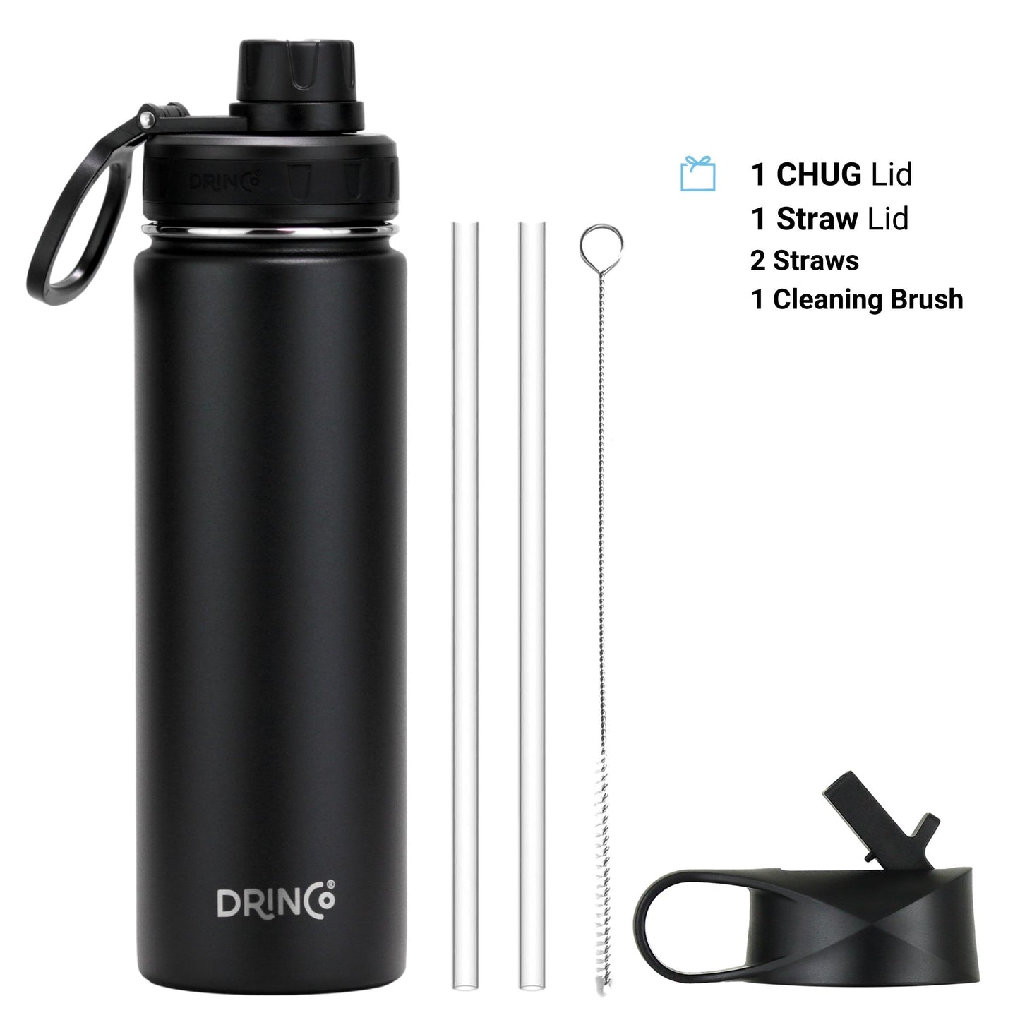 DRINCO Edelstahl Trinkflasche